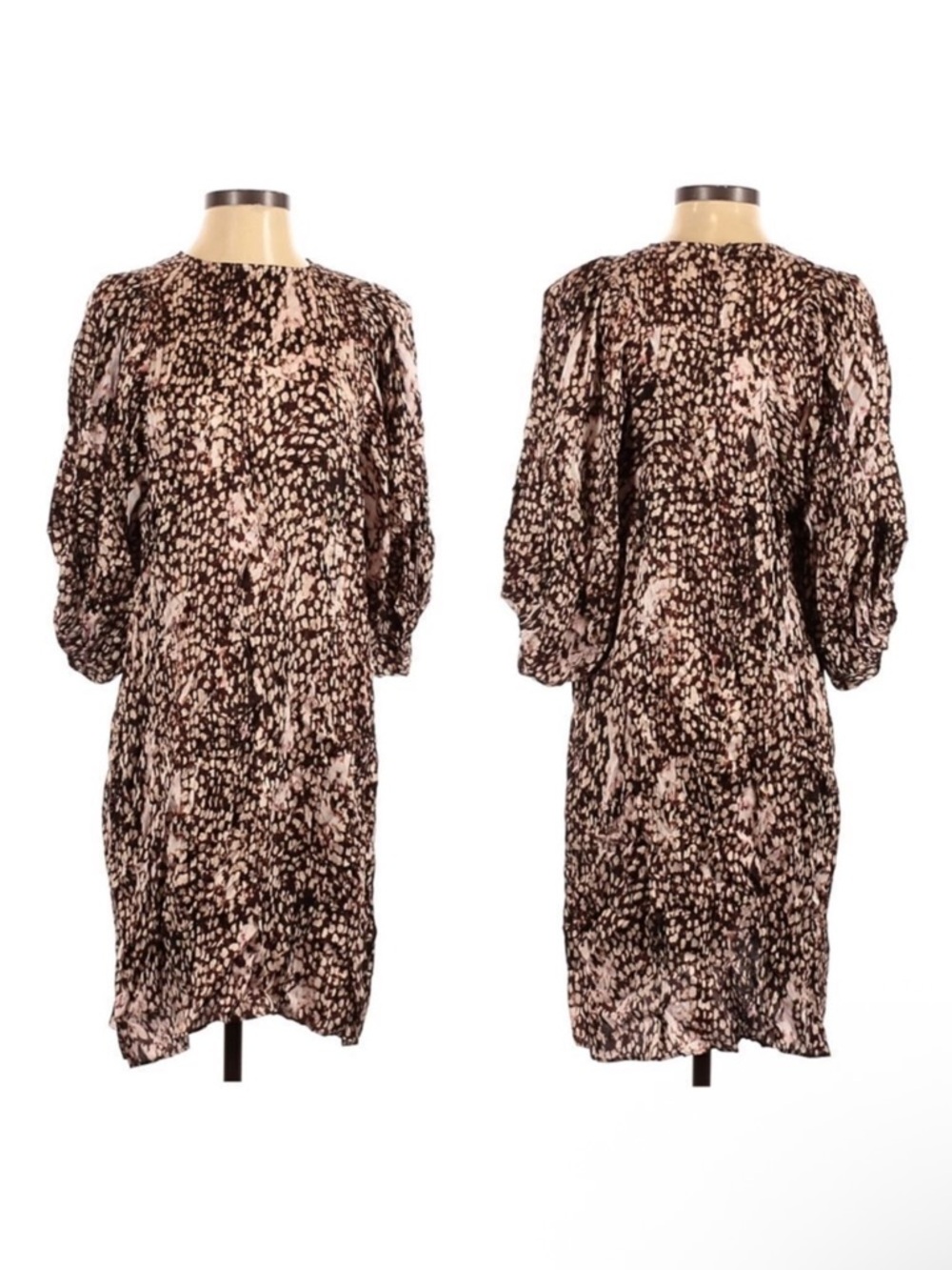 NWT WERA Animal Print Batwing Sleeve Dress S